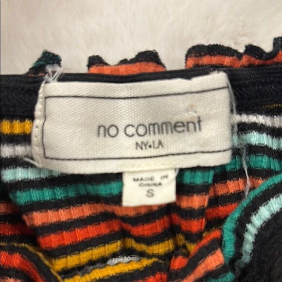 Striped Off-Shoulder Button-Up Top - Picture 3 of 10